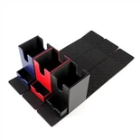 Boîte de rangement pour cartes de jeu de société rouge et noire